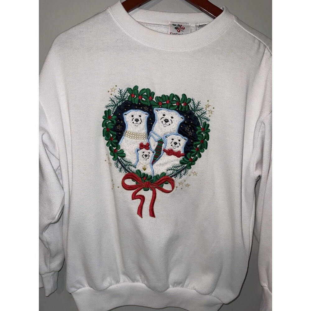 Adorable VTG 90s Nutcracker Women’s Christmas Sweatshirt Polar bears Small